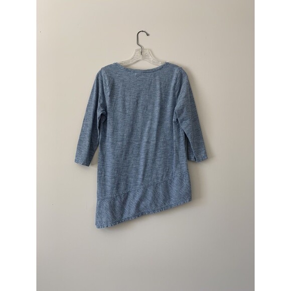 J. Jill pure jill indigo Tunic top Blue White Size Small - Picture 2 of 4